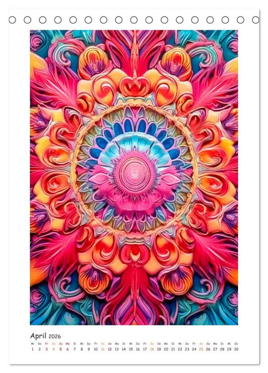 Produktbild: Zauberhafte Mandalas (Tischkalender 2026 DIN A5 hoch), CALVENDO Monatskalender