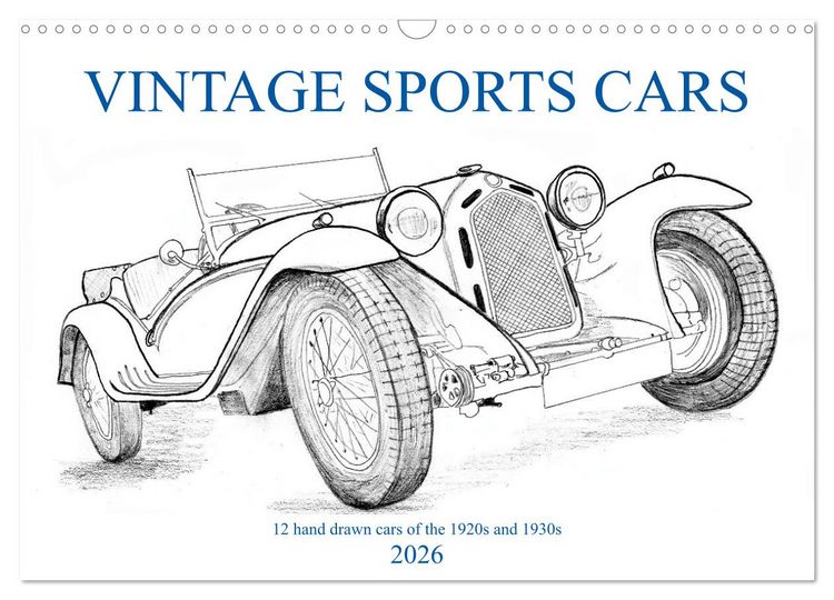 Produktbild: Vintage Sports Cars (Wandkalender 2026 DIN A3 quer), CALVENDO Monatskalender