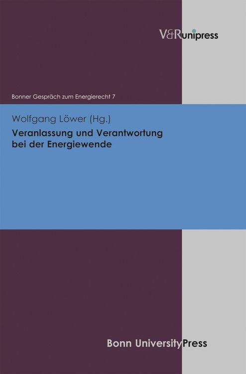Produktbild: Veranlassung und Verantwortung bei der Energiewende