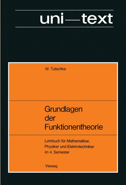 Produktbild: Grundlagen der Funktionentheorie