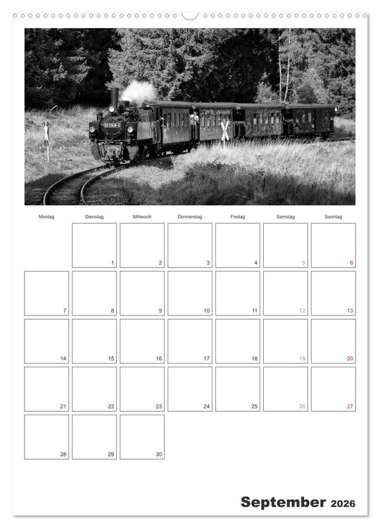 Produktbild: Unter Dampf. Eisenbahnromantik im Harz (Wandkalender 2026 DIN A2 hoch), CALVENDO Monatskalender
