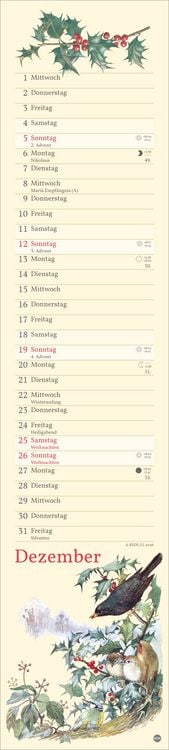 Produktbild: Edith Holden: Mit der Natur durchs Jahr Kalender 2027