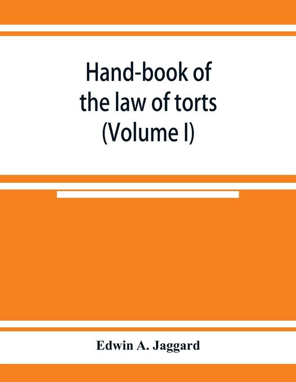 Produktbild: Hand-book of the law of torts (Volume I)