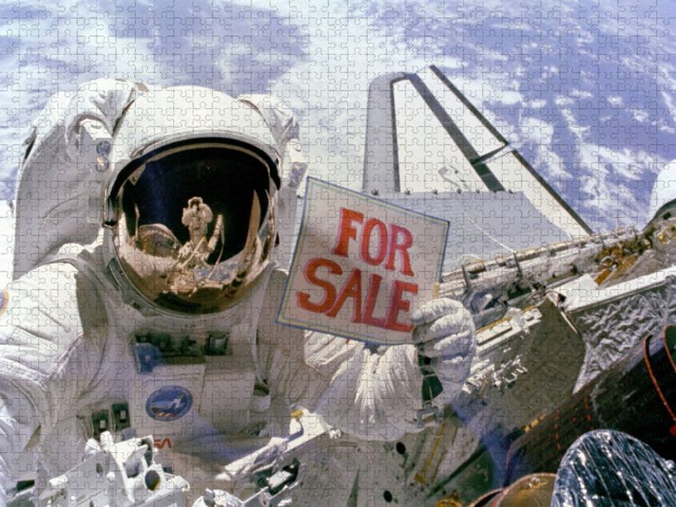 Produktbild: CALVENDO Puzzle Astronaut beim Scherzen | 1000 Teile Lege-Gr&ouml;&szlig;e 64x48cm Foto-Puzzle f&uuml;r gl&uuml;ckliche Stunden