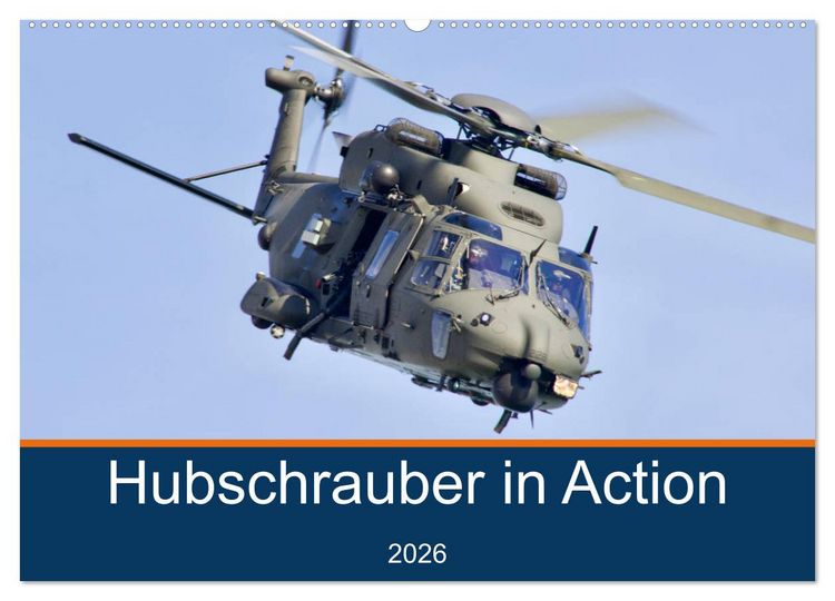 Produktbild: Hubschrauber in Action (Wandkalender 2026 DIN A2 quer), CALVENDO Monatskalender