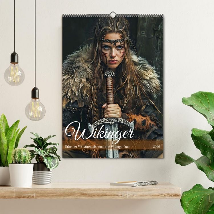 Produktbild: Wikinger - Erbe der Walk&uuml;ren als moderne Wikingerfrau (Wandkalender 2026 DIN A2 hoch), CALVENDO Monatskalender