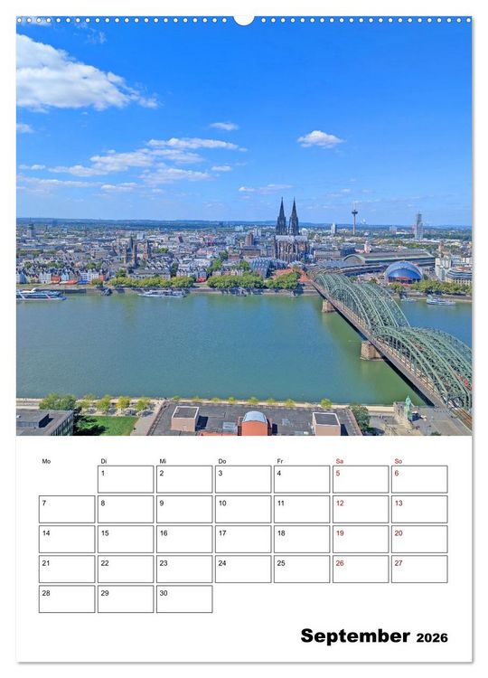 Produktbild: K&ouml;ln und D&uuml;sseldorf - Stadtmomente am Rhein (hochwertiger Premium Wandkalender 2026 DIN A2 hoch), Kunstdruck in Hochglanz