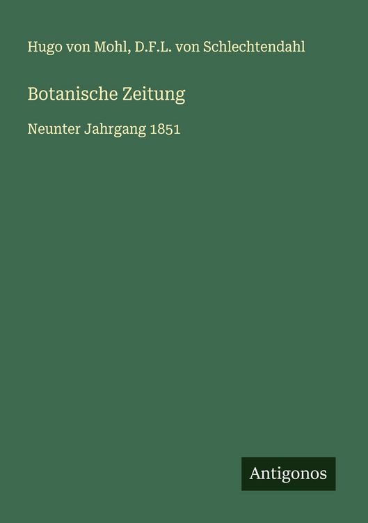 Produktbild: Botanische Zeitung