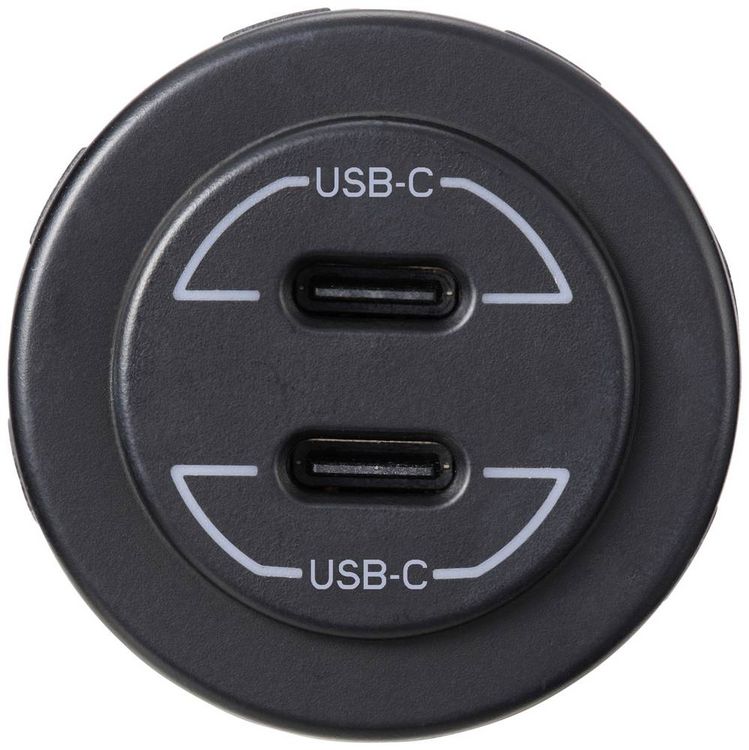 Produktbild: VOLTCRAFT USB-C&reg;-Doppelsteckdose 9V-30V-60W Belastbarkeit Strom max.=3A 12 - 24 V/DC