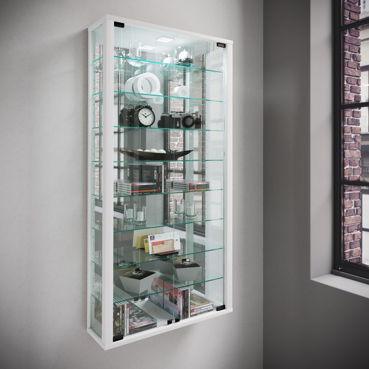 Produktbild: Wandvitrine Glasvitrine Vitrosa Maxi Spiegel