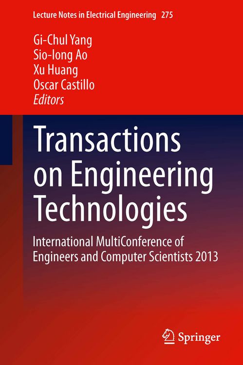 Produktbild: Transactions on Engineering Technologies