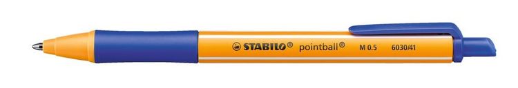 STABILO Druck-Kugelschreiber pointball blau 2er Set