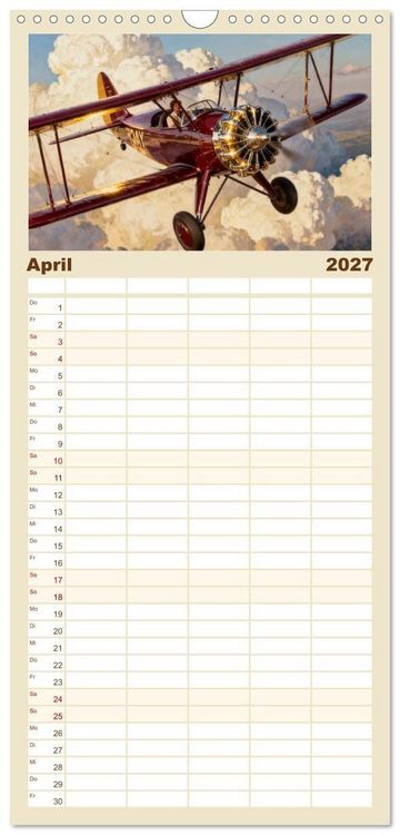 Produktbild: Familienplaner 2027 - N&auml;chster Halt: Flugh&ouml;he mit 5 Spalten (Wandkalender, 21 x 45 cm) CALVENDO
