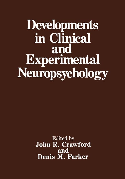 Produktbild: Developments in Clinical and Experimental Neuropsychology