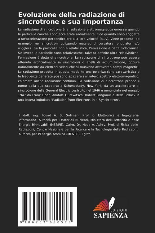 Produktbild: Evoluzione della radiazione di sincrotrone e sua importanza