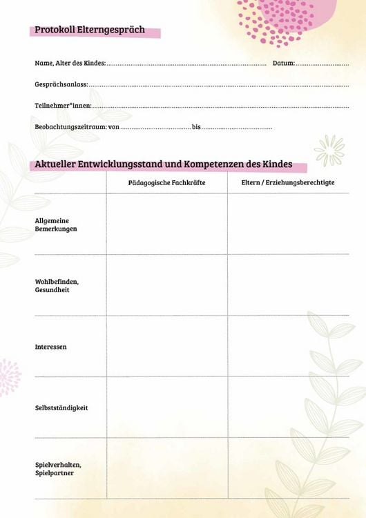 Produktbild: Notizblock Elterngespr&auml;che in der Kita: Protokollieren mit Herz