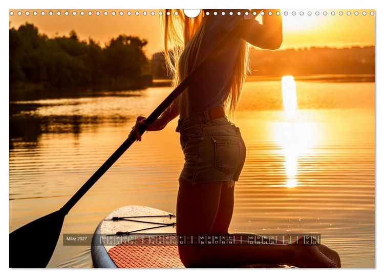 Produktbild: Im Fluss der Zeit &ndash; SUP-Momente zum Durchatmen (Wandkalender 2027 DIN A3 quer), CALVENDO Monatskalender
