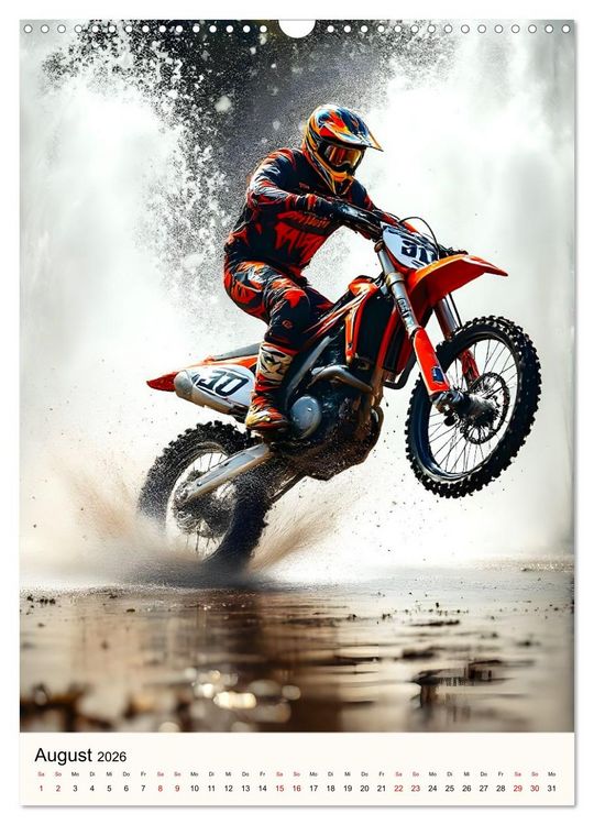 Produktbild: Kickstart the Year - Dirt, Speed und Adrenalin (Wandkalender 2026 DIN A3 hoch), CALVENDO Monatskalender