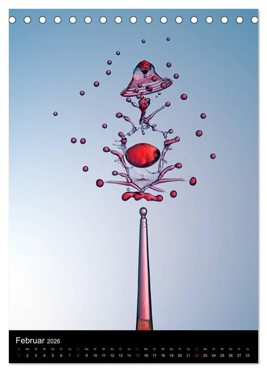 Produktbild: Experimentelle Fotografie Liquid Art (Tischkalender 2026 DIN A5 hoch), CALVENDO Monatskalender