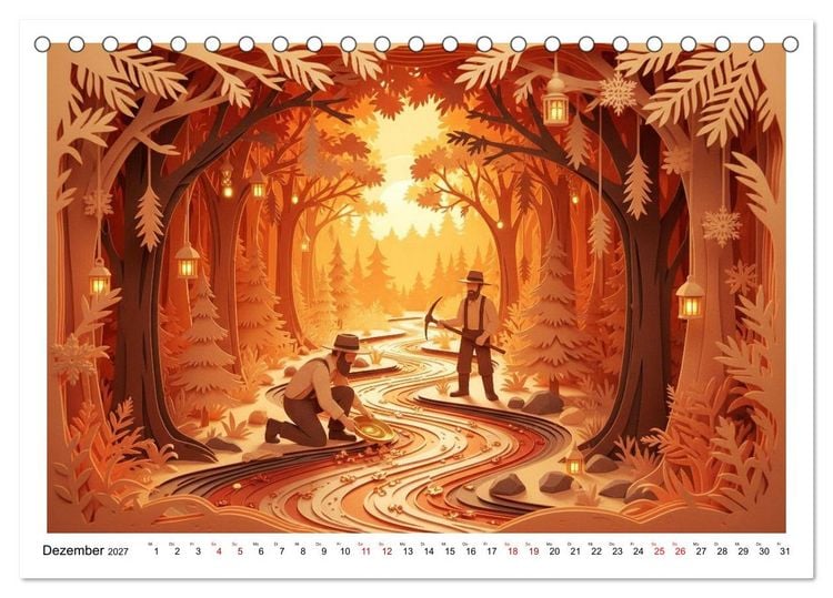 Produktbild: Wild West Dioramas (Tischkalender 2027 DIN A5 quer), CALVENDO Monatskalender