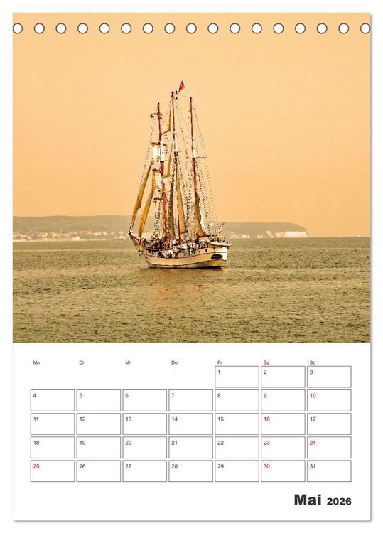 Produktbild: R&uuml;gen - Terminplaner (Tischkalender 2026 DIN A5 hoch), CALVENDO Monatskalender