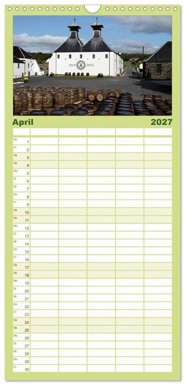 Produktbild: Familienplaner 2027 - Islay und das "Wasser des Lebens" mit 5 Spalten (Wandkalender, 21 x 45 cm) CALVENDO