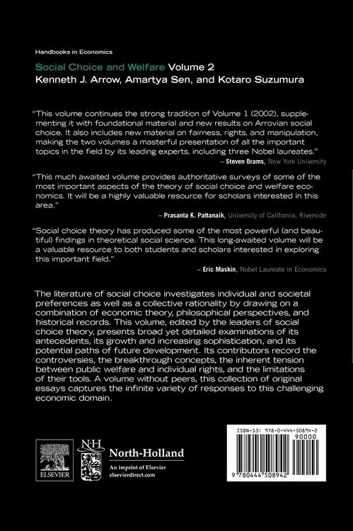 Produktbild: Handbook of Social Choice and Welfare