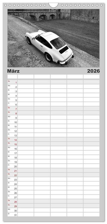 Produktbild: Familienplaner 2026 - Porsche 911 SC mit 5 Spalten (Wandkalender, 21 x 45 cm) CALVENDO