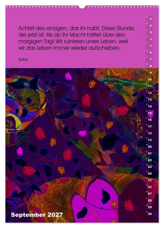 Produktbild: Philosophische Inspirationen Wandkalender 2027 (hochwertiger Premium Wandkalender 2027 DIN A2 hoch), Kunstdruck in Hochglanz