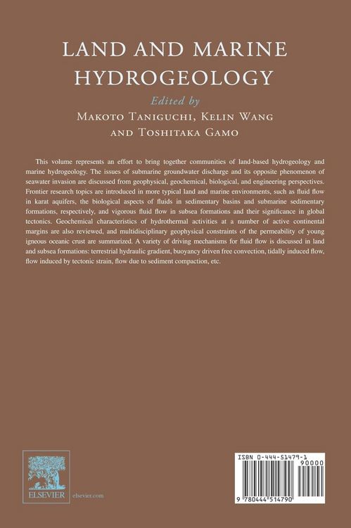 Produktbild: Land and Marine Hydrogeology