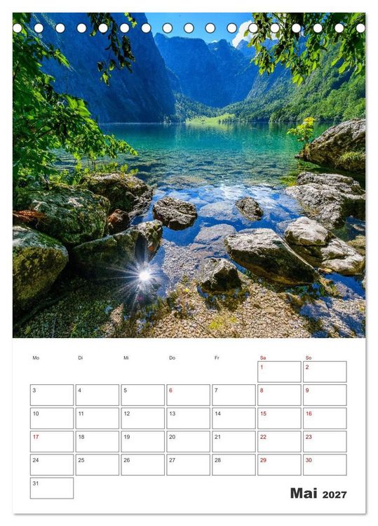 Produktbild: Oberbayerische Alpen (Tischkalender 2027 DIN A5 hoch), CALVENDO Monatskalender