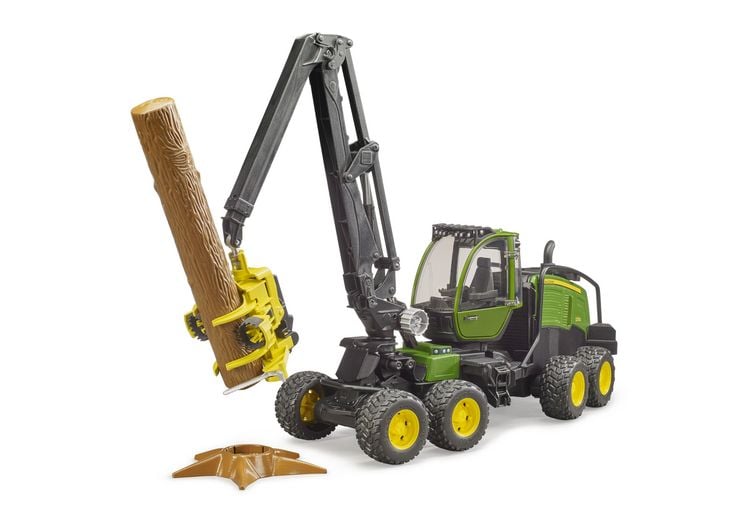 Produktbild: bruder 02135 John Deere 1270G Harvester mit Baumstamm