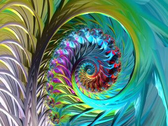 Produktbild: CALVENDO Puzzle Green Rainbow Spiral | 1000 Teile Lege-Gr&ouml;&szlig;e 64x48cm Foto-Puzzle f&uuml;r gl&uuml;ckliche Stunden