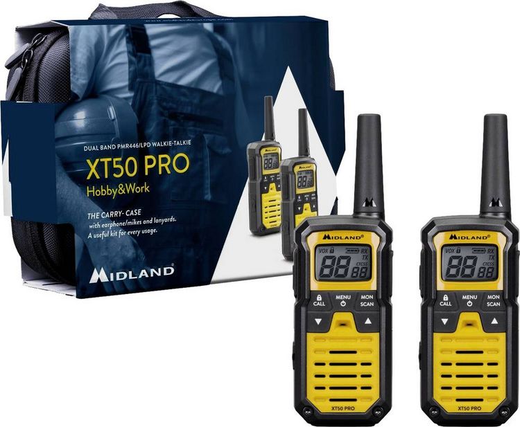 Produktbild: Midland XT50 Pro Koffer Gelb C1464.01 PMR/LPD-Handfunkger&auml;t 2er Set
