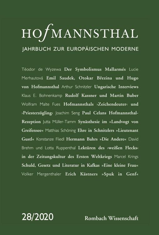 Produktbild: Hofmannsthal - Jahrbuch zur Europ&auml;ischen Moderne
