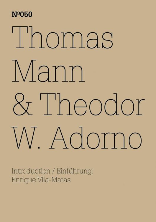 Produktbild: Thomas Mann & Theodor W. Adorno