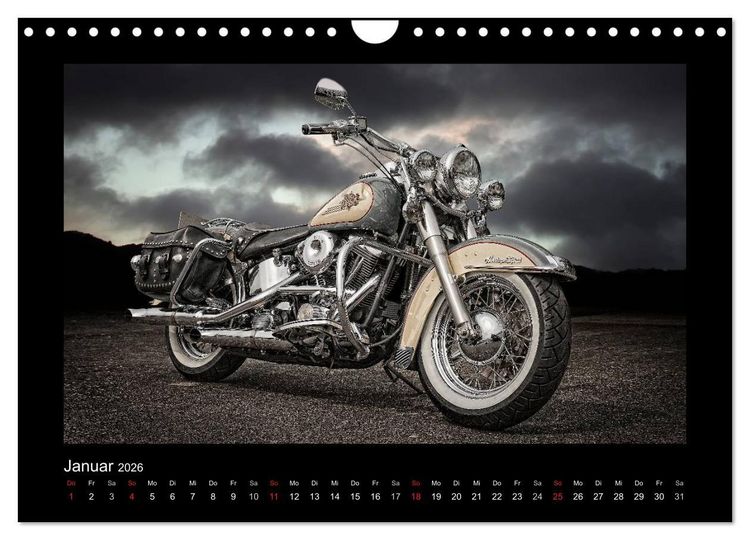 Produktbild: Motorrad-Tr&auml;ume &ndash; Chopper und Custombikes (Wandkalender 2026 DIN A4 quer), CALVENDO Monatskalender