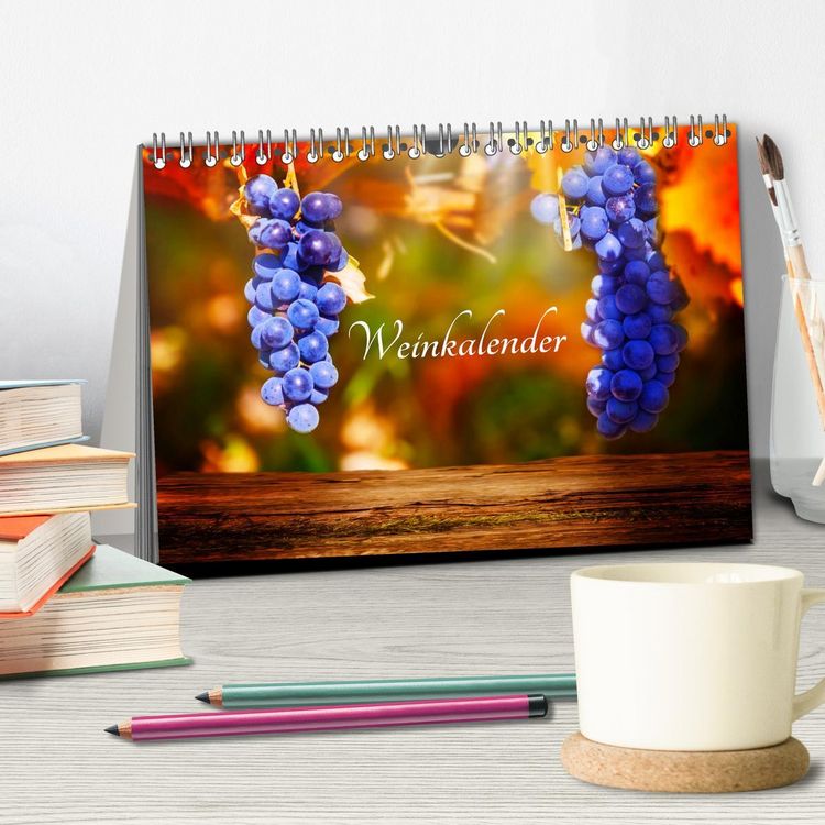 Produktbild: Weinkalender (Tischkalender 2026 DIN A5 quer), CALVENDO Monatskalender