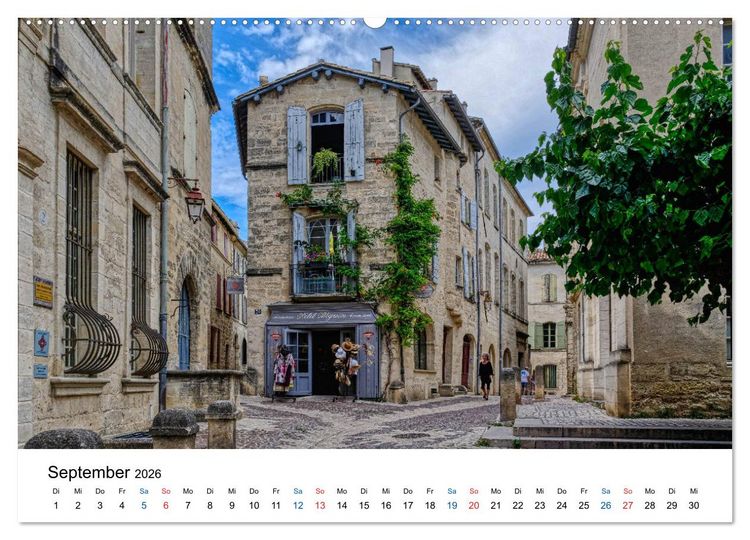 Produktbild: Uz&eacute;s - Charmante Kleinstadt im Gard (hochwertiger Premium Wandkalender 2026 DIN A2 quer), Kunstdruck in Hochglanz