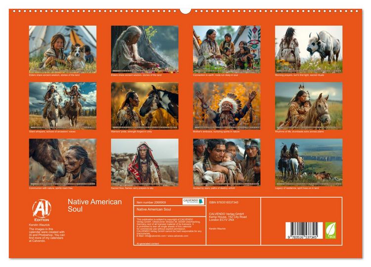 Produktbild: Native American Soul (High Quality Premium Wall Calendar 2026 DIN A2 landscape),CALVENDO 12 Month Wall Calendar