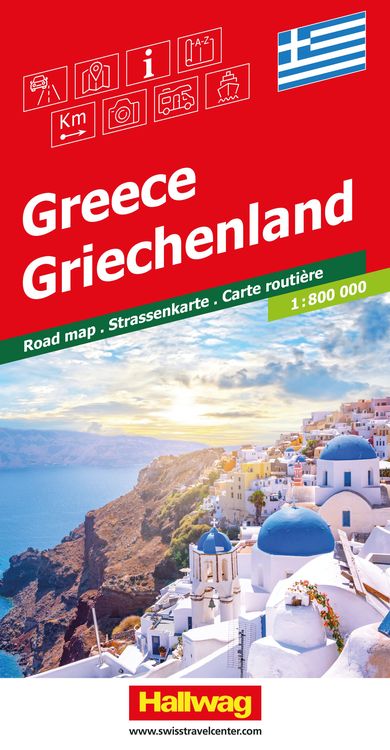 Produktbild: Hallwag Strassenkarte Griechenland 1:800.000