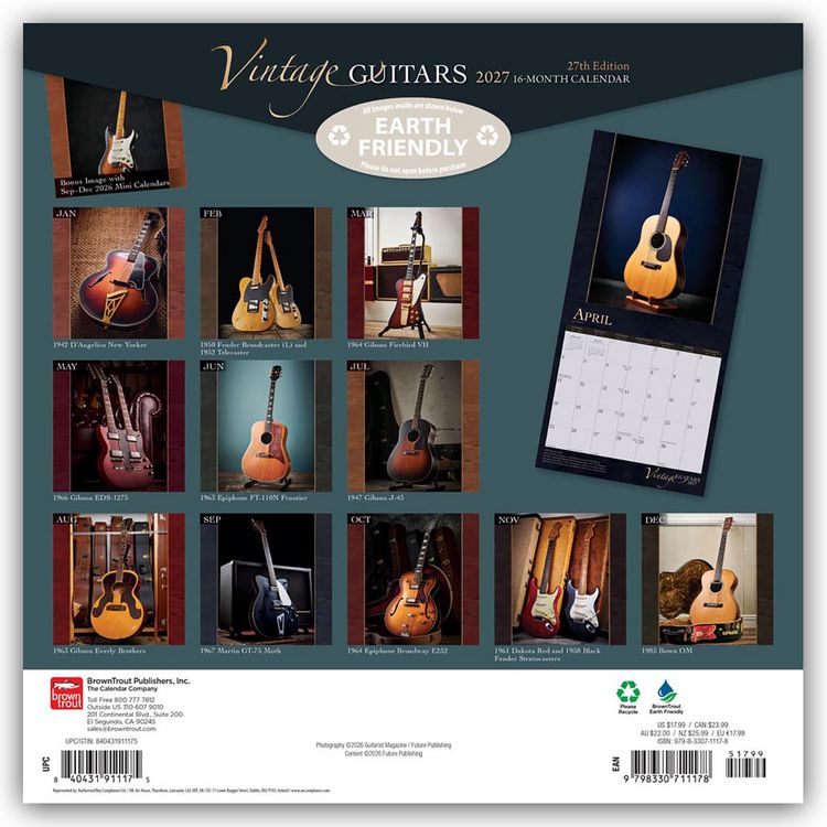 Produktbild: Vintage Guitars &ndash; Vintage-Gitarren 2027 &ndash; 16-Monatskalender