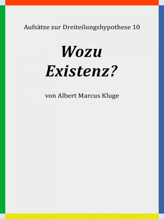 Produktbild: Wozu Existenz?