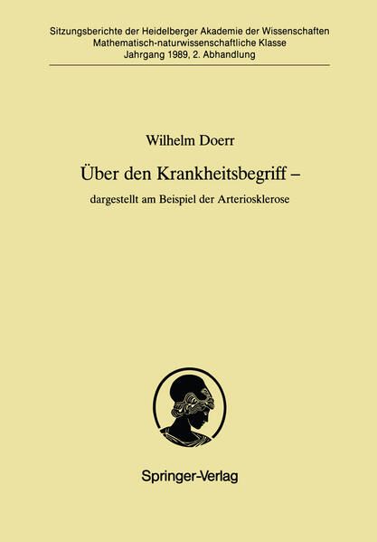 Produktbild: &Uuml;ber den Krankheitsbegriff &mdash; dargestellt am Beispiel der Arteriosklerose