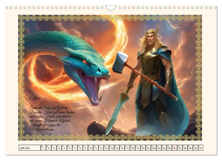 Produktbild: Nordische Mythen (Wandkalender 2026 DIN A3 quer), CALVENDO Monatskalender