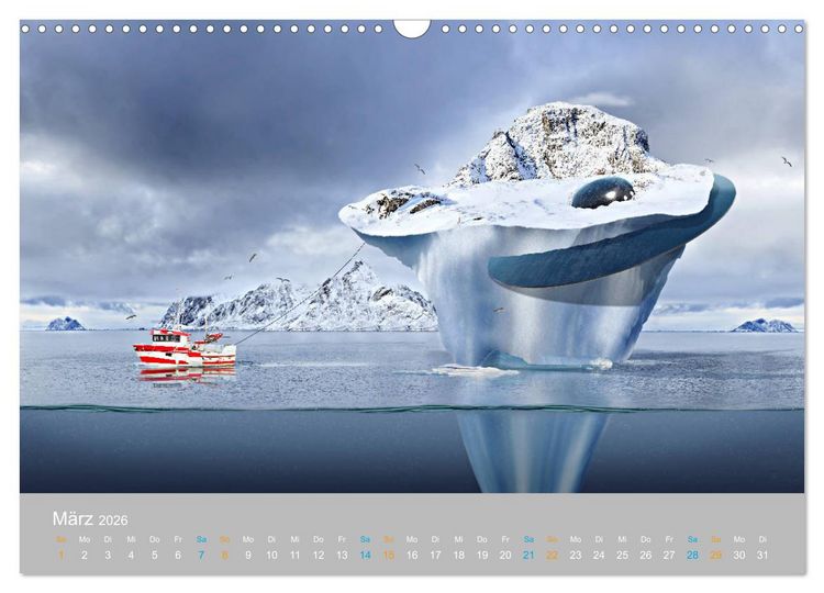 Produktbild: Fantastisch und surreal - unbekannte Flugobjekte (Wandkalender 2026 DIN A3 quer), CALVENDO Monatskalender