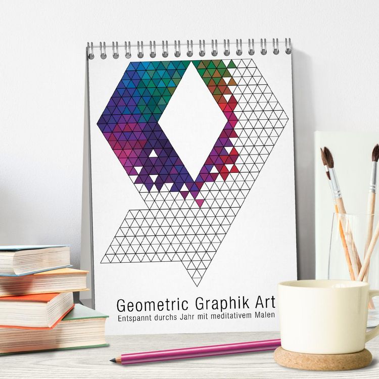 Produktbild: Geometric Graphik Art (Tischkalender 2026 DIN A5 hoch), CALVENDO Monatskalender