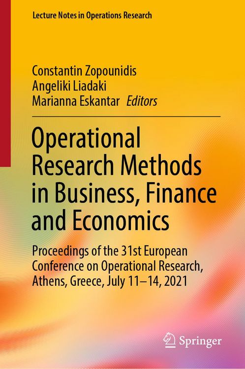 Produktbild: Operational Research Methods in Business, Finance and Economics