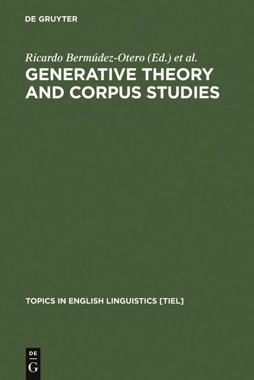 Produktbild: Generative Theory and Corpus Studies