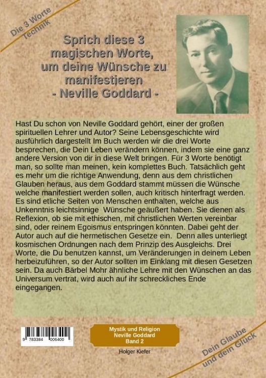 Produktbild: Sprich diese 3 magischen Worte, um deine W&uuml;nsche zu manifestieren - Neville Goddard